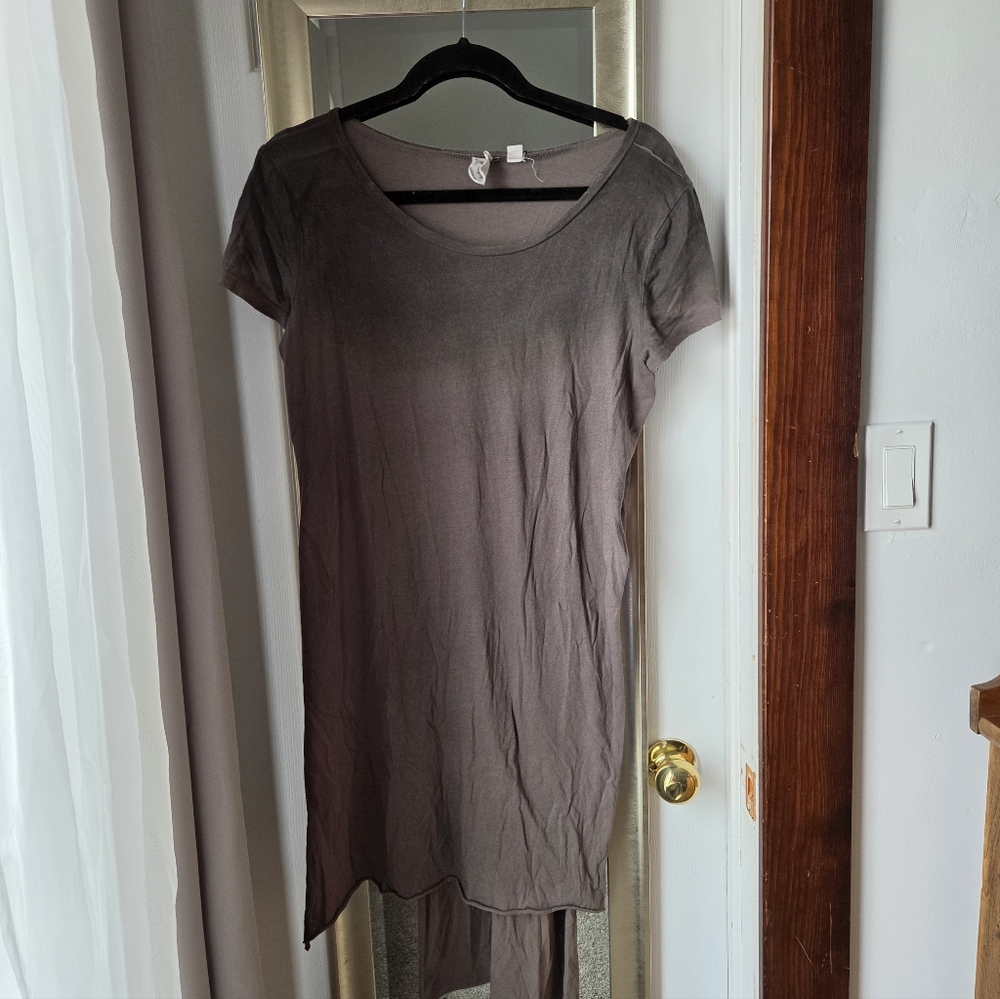 White Crow Short Sleeve Tee in Mauve Gray